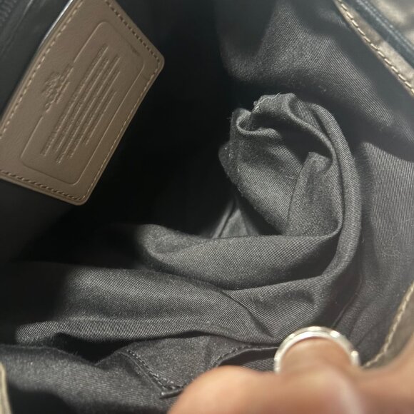 Coach All Terrain Trek Perforated Leather Canvas Unisex Backpack - Picture 12 of 17